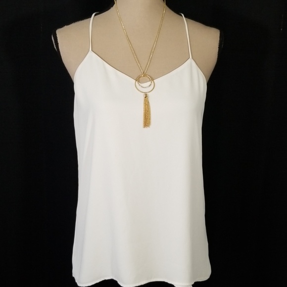 Express Tops - Express racerback ivory V neck top. Size S